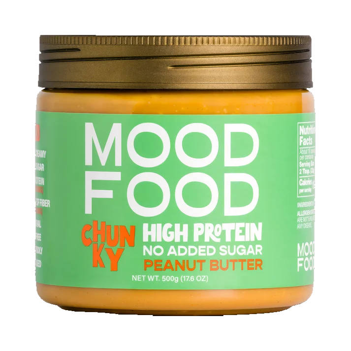 Mood Food Chunky peanut butter, green label